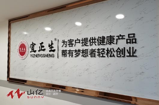宜正生公司背景墻設(shè)計(jì)施工